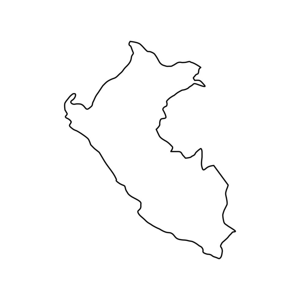 perú mapa ilustrado vector