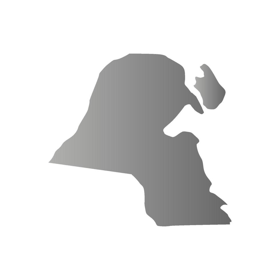 Kuwait map illustrated vector