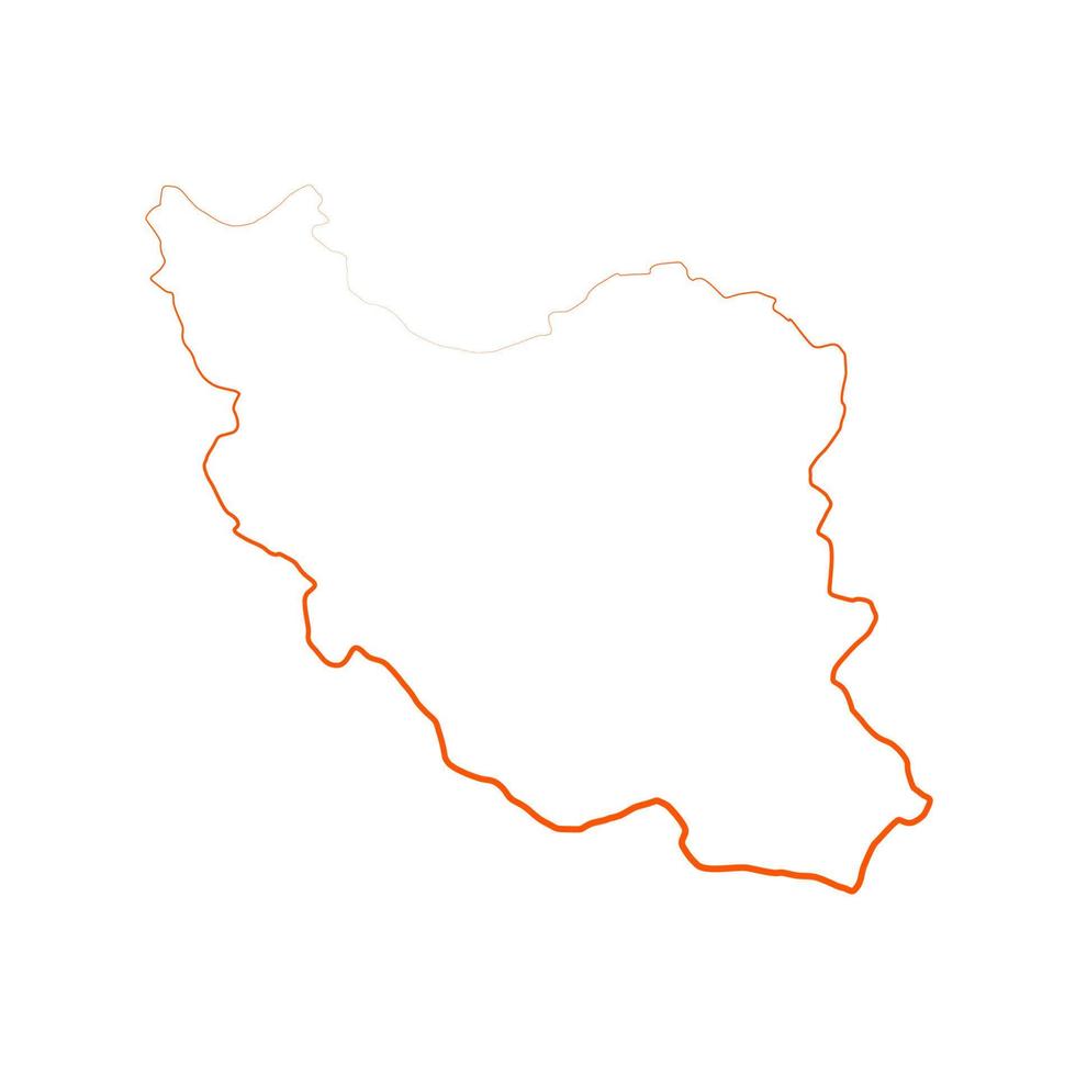 Illustrated iran map vector