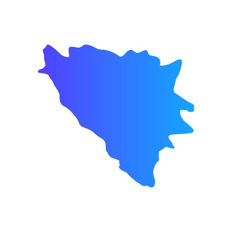 Illustrated bosnia map vector