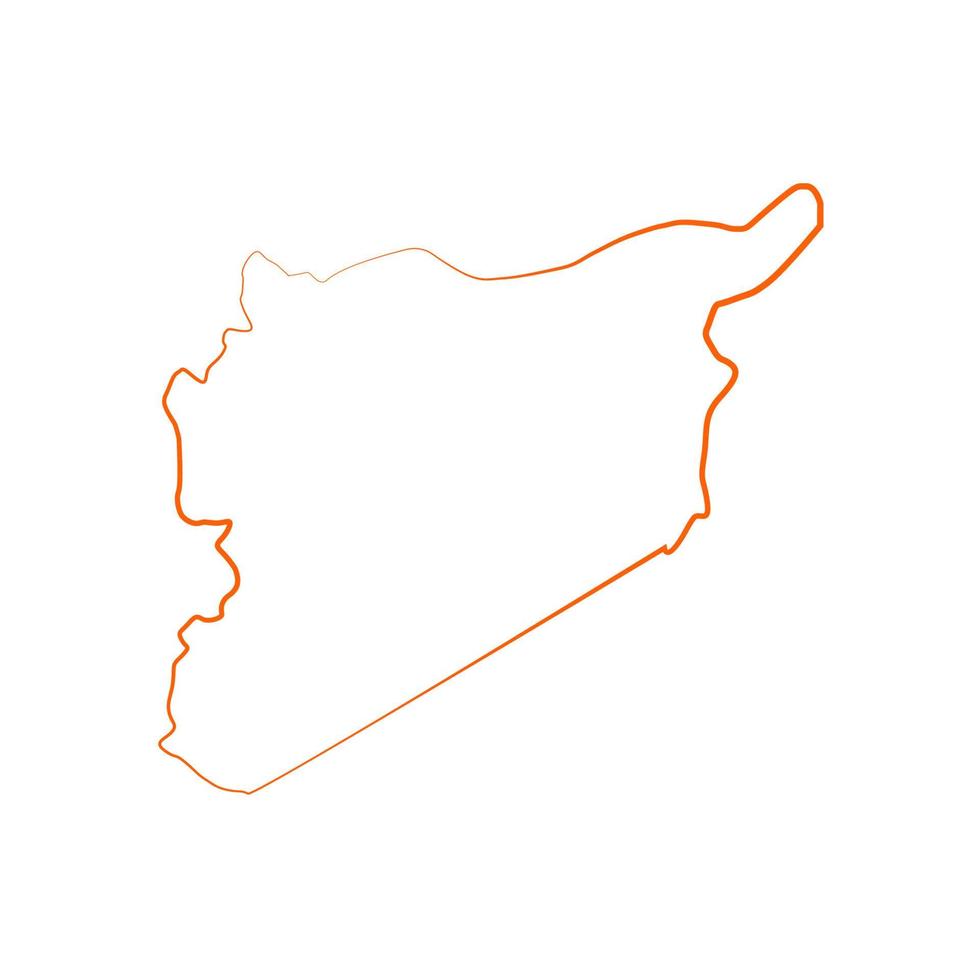 Syria map illustrated vector