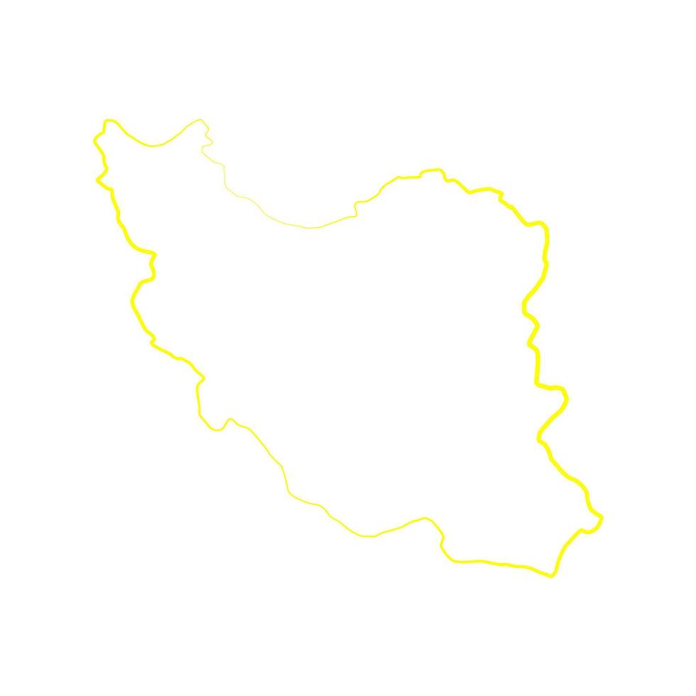 Illustrated iran map vector