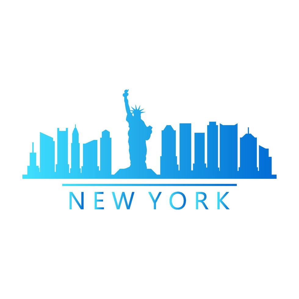 New york skyline illustrated vector