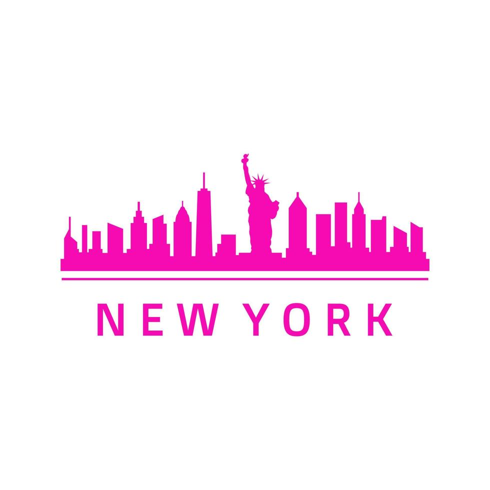 New york skyline illustrated vector