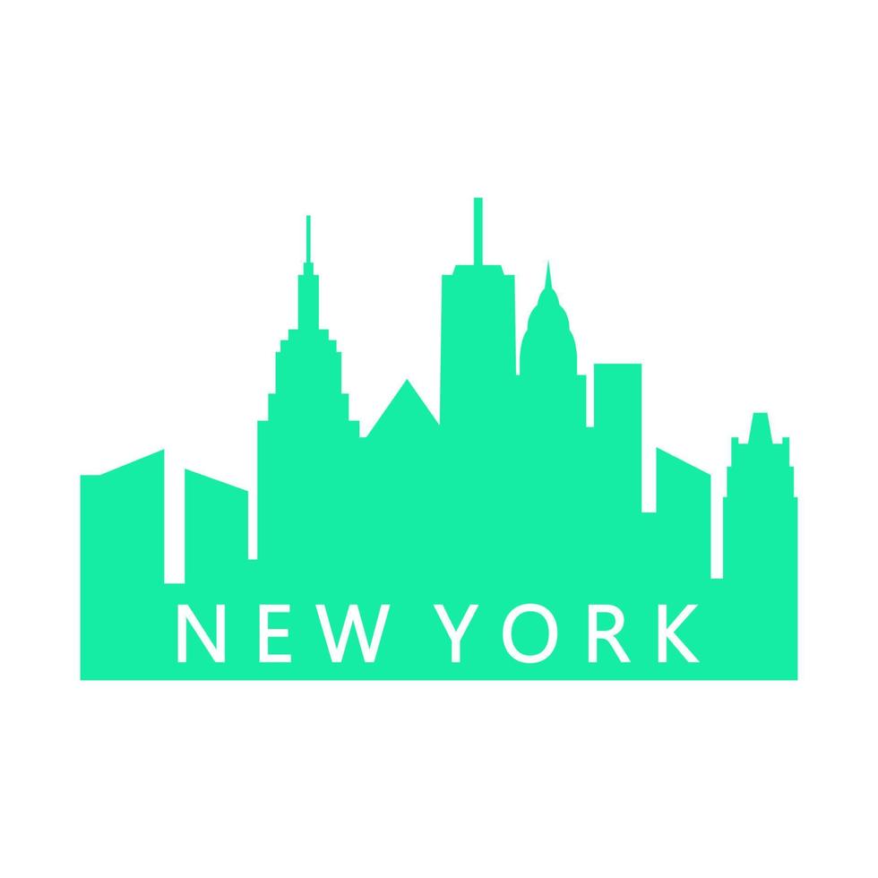 New york skyline illustrated vector