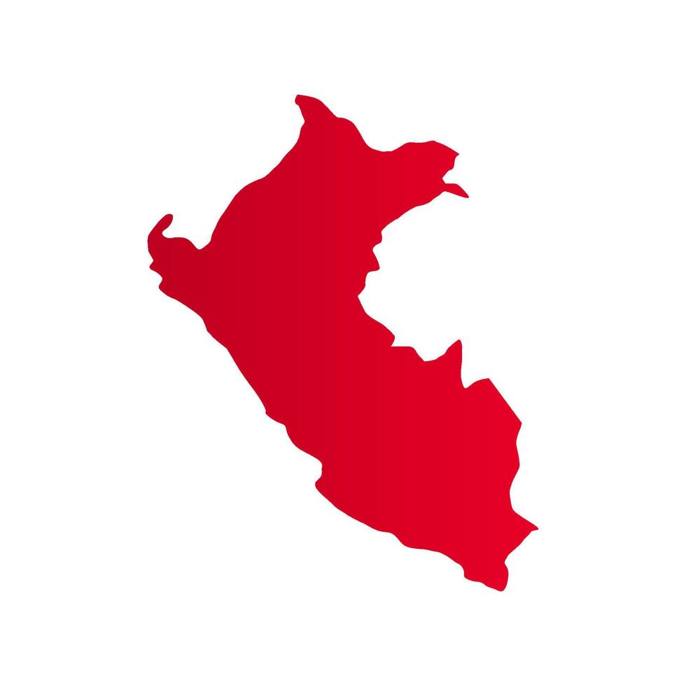 Peru map illustrated vector