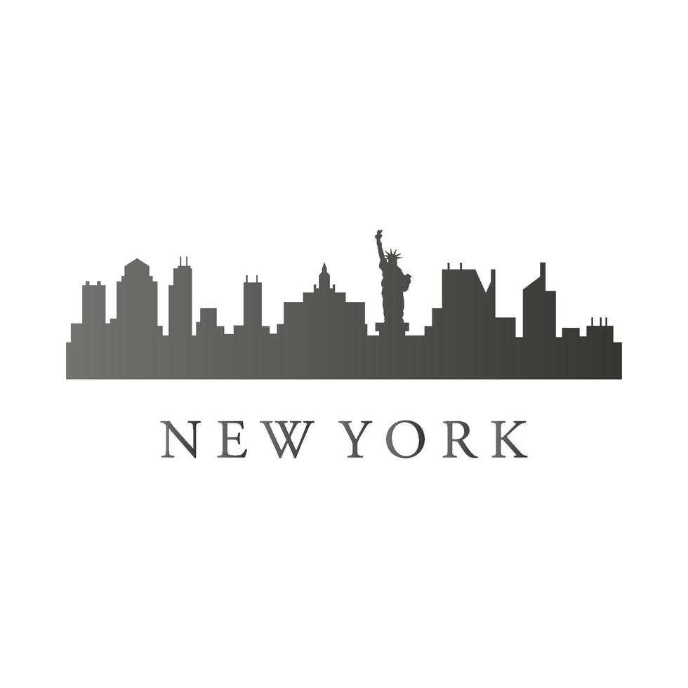 horizonte de nueva york ilustrado vector