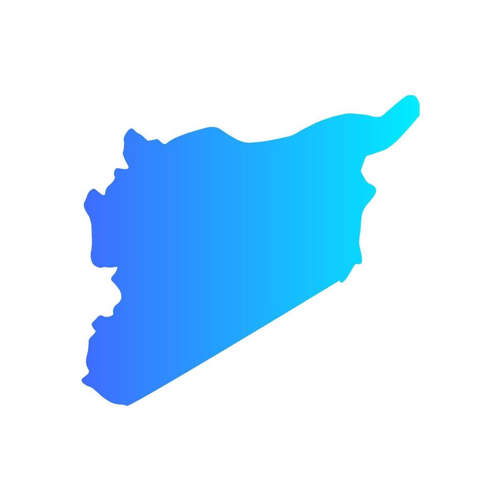 Syria map illustrated vector