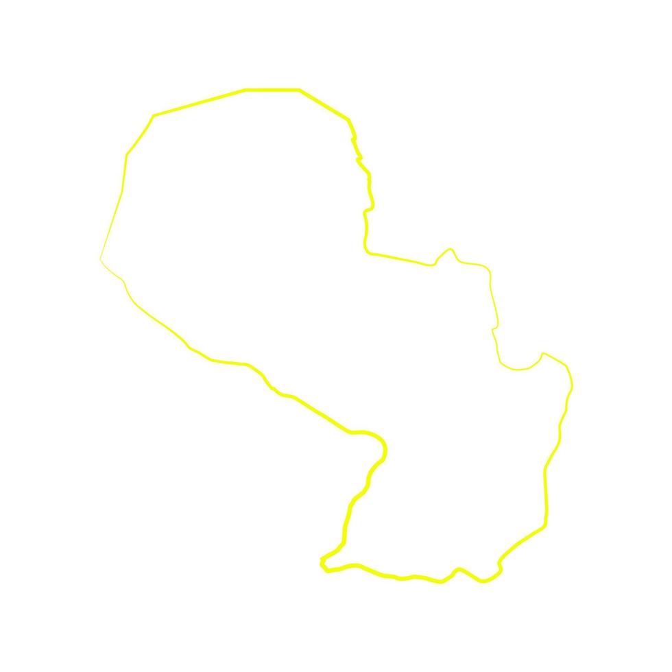 mapa ilustrado de paraguay vector