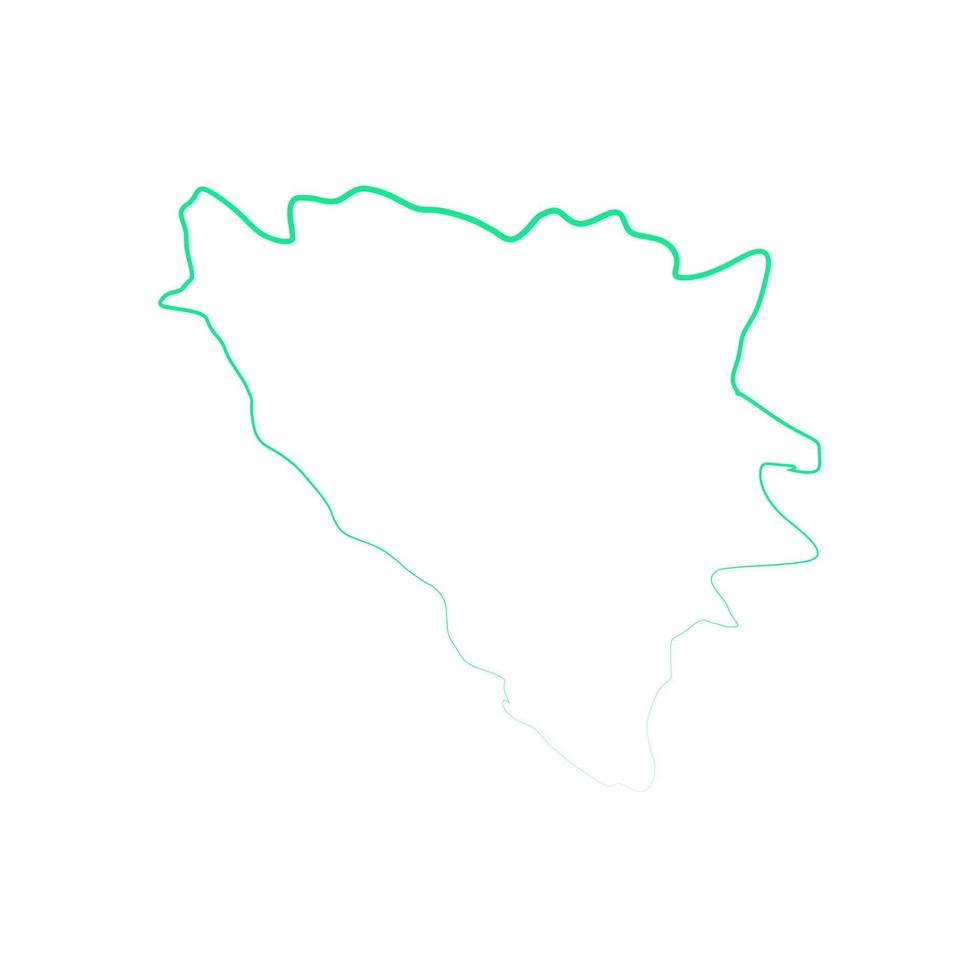 Illustrated bosnia map vector