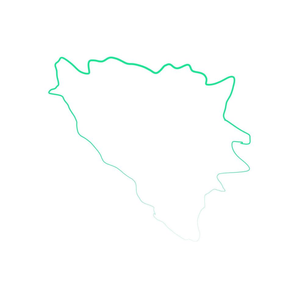 mapa ilustrado de bosnia vector