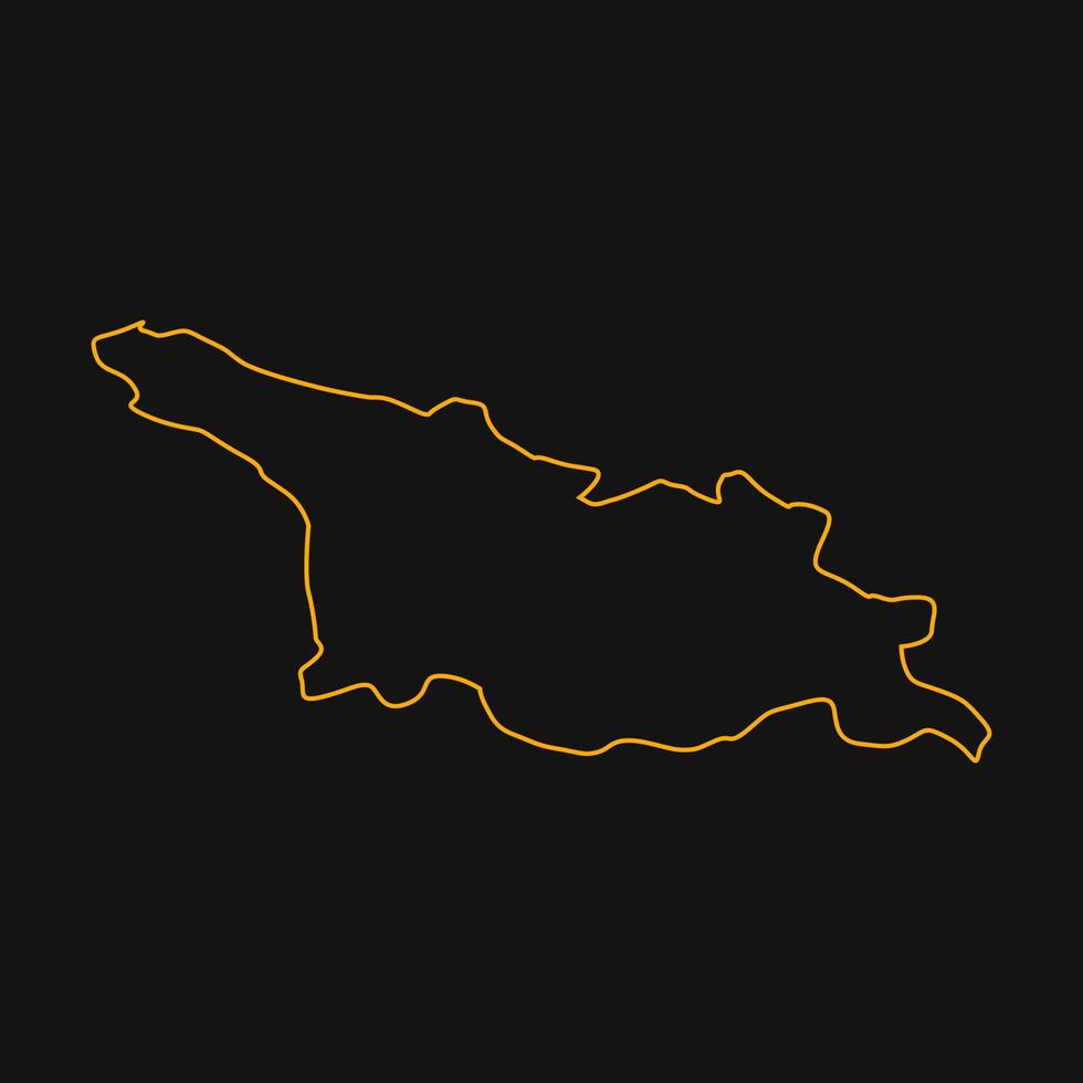 Georgia map illustrated vector