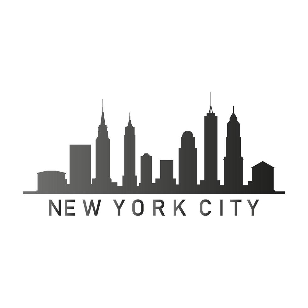 New york skyline illustrated vector