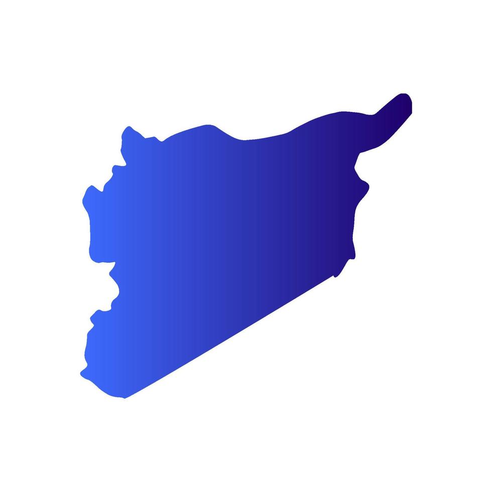 Syria map illustrated vector