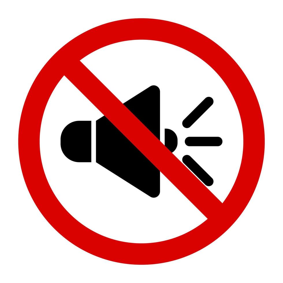 Warning no sound sign and symbol graphic design vector illustration