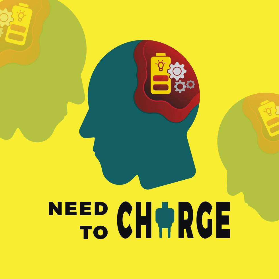 Need to charge for idea concept vector illustration