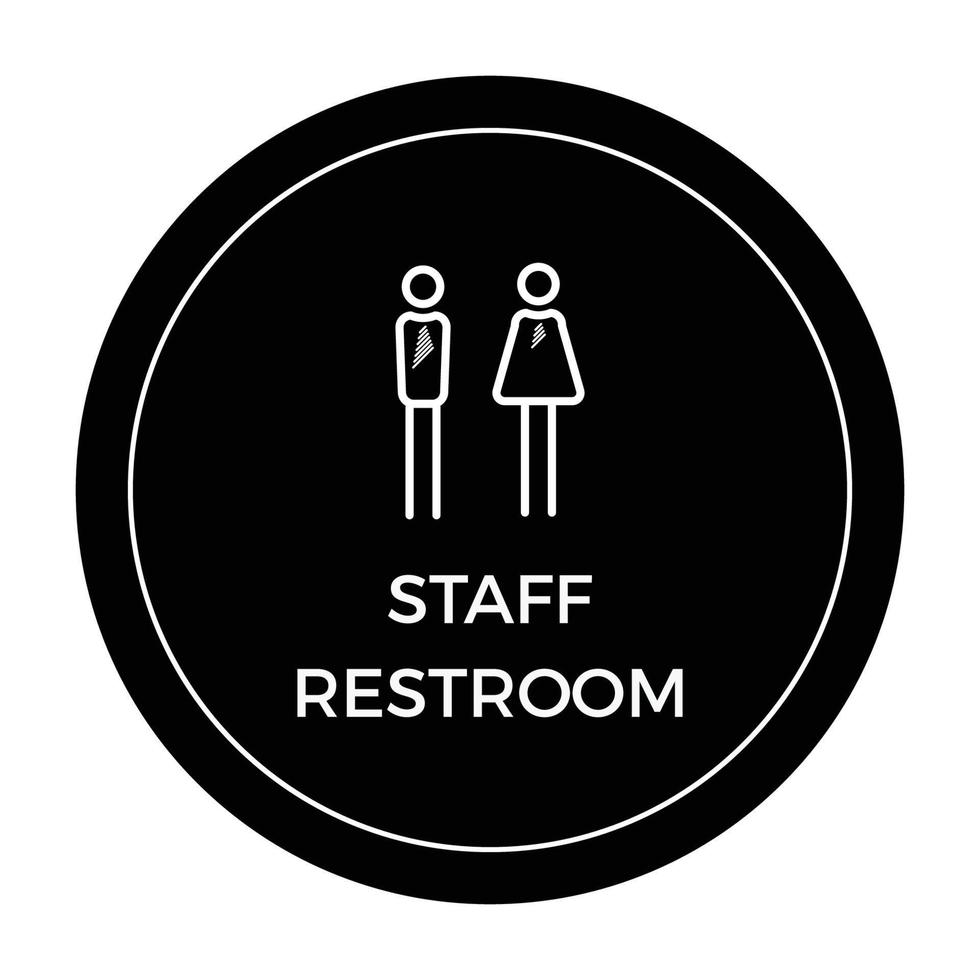 Staff restroom sign and symbol graphic design vector illustration