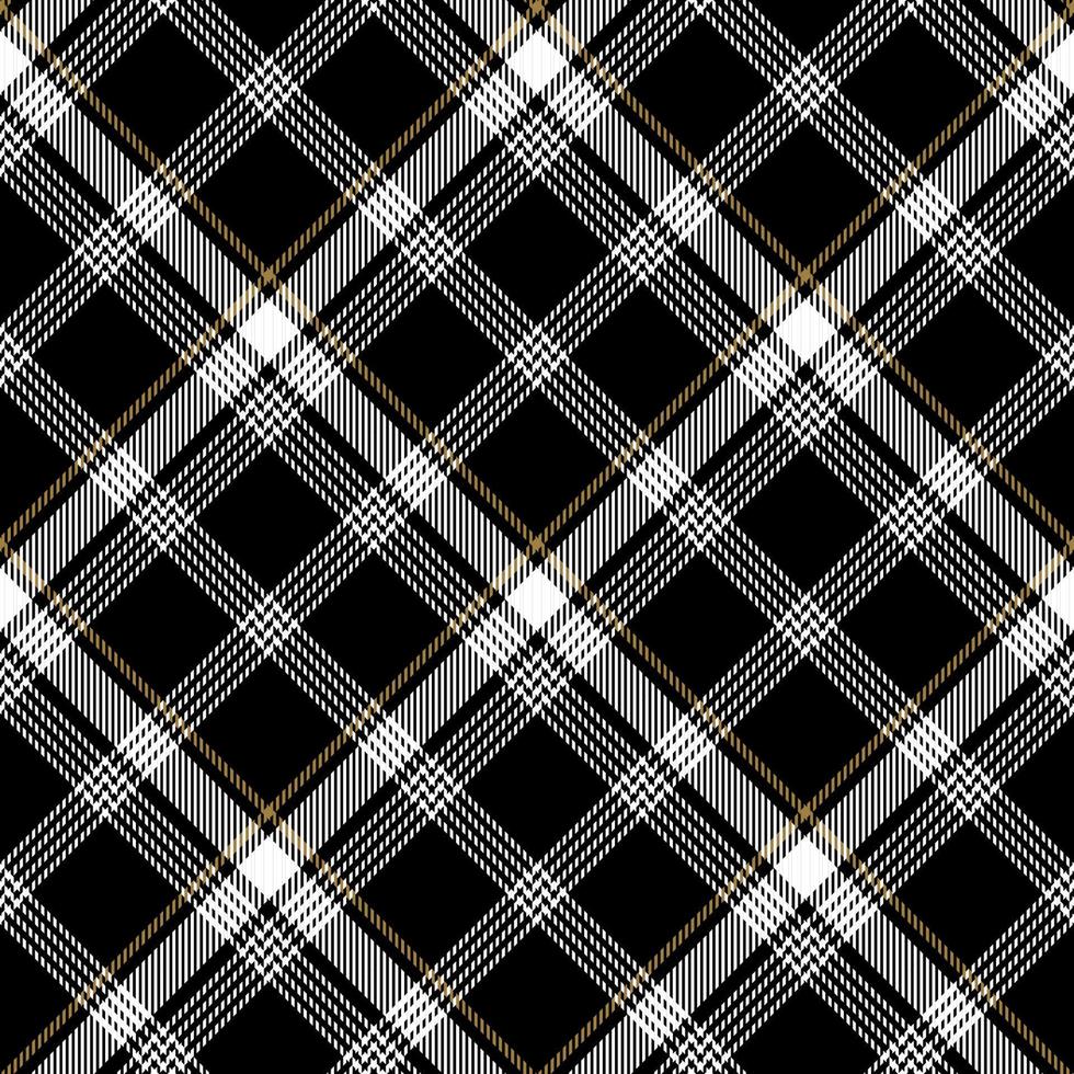 Check pattern in simple colors with black, white and brown. Seamless pattern. Suitable for tablecloth, shirt, skirt or other fashion fabric print vector