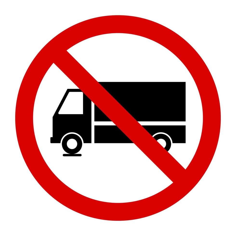 Caution no truck sign design vector illustration