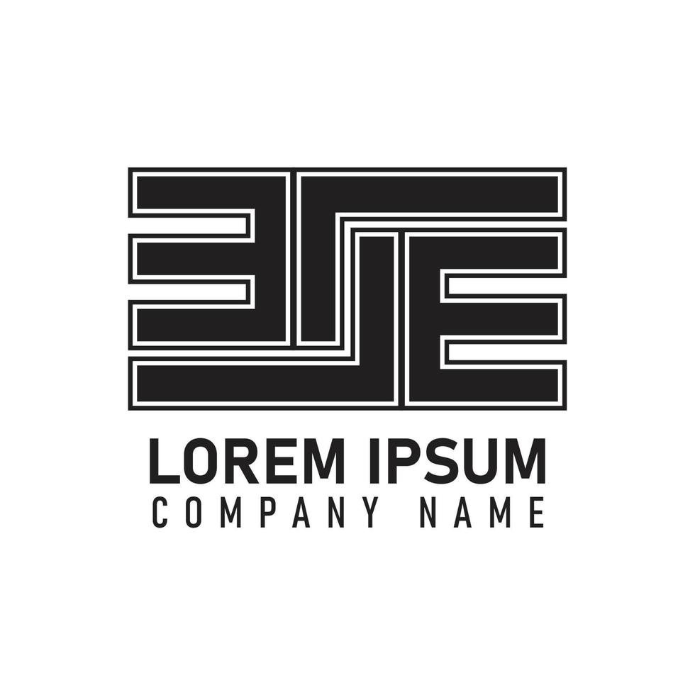 abstract logo black color on white background. vector logo design black and white, Vector Illustration.