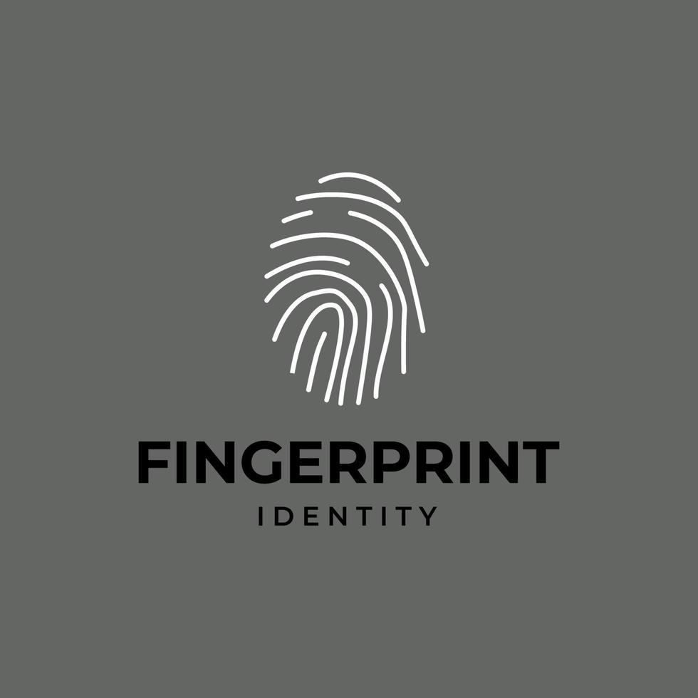 Abstract fingerprint security logo design concept vector