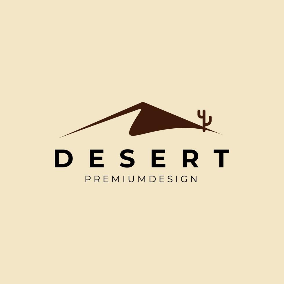 diseño de ilustración de vector de logotipo de desierto