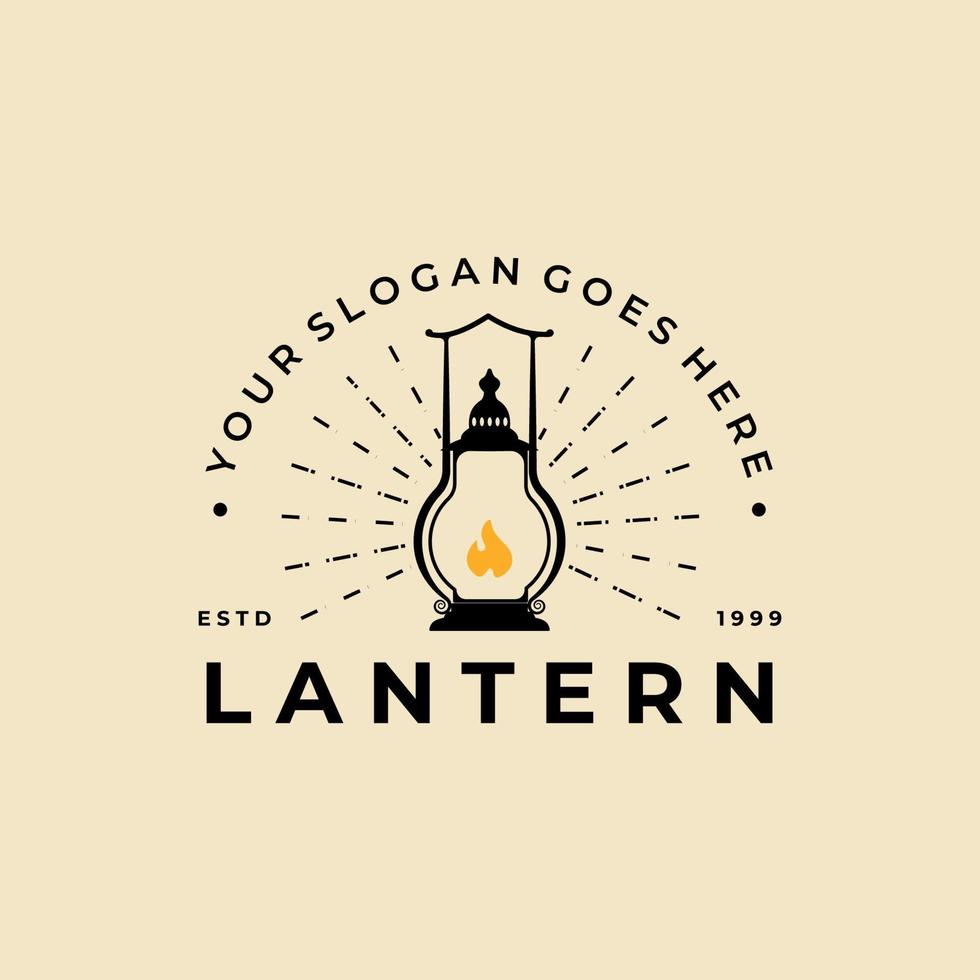 Lantern vintage Logo vector Design Template Inspiration idea Concept