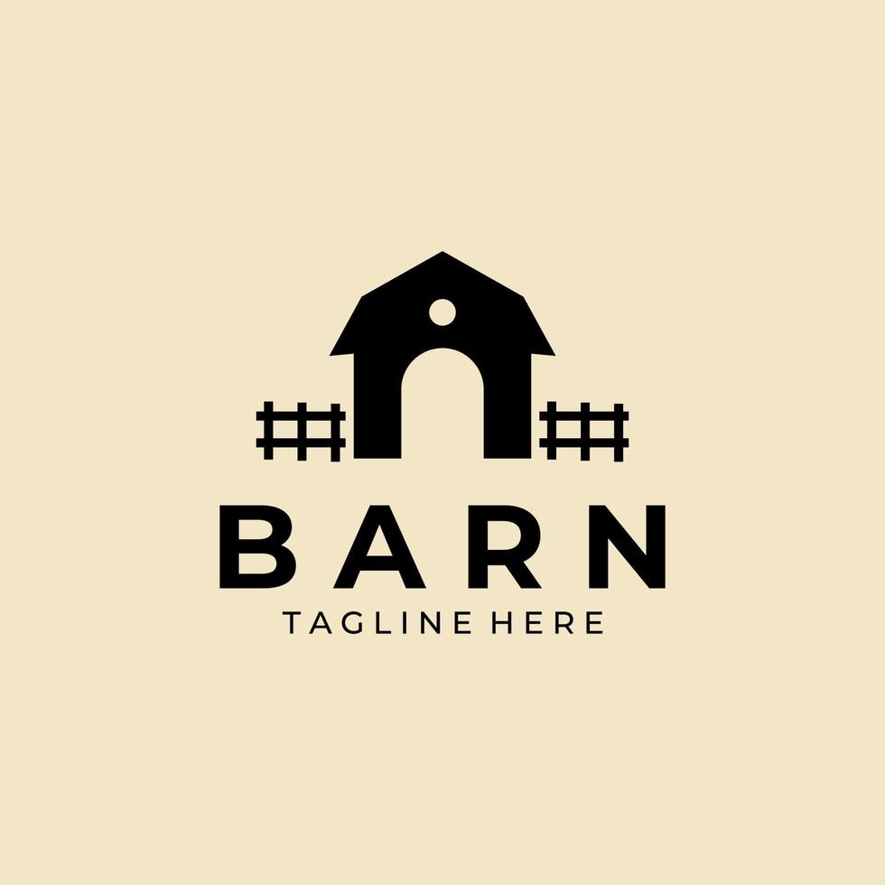 Barn vintage  logo vector illustration design