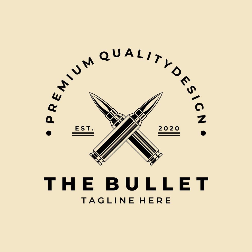 premium ammunition  icon logo vintage vector symbol illustration design