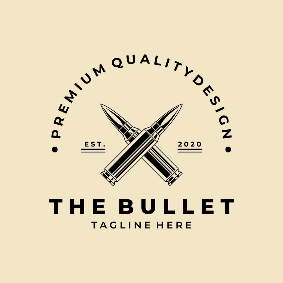 premium ammunition  icon logo vintage vector symbol illustration design