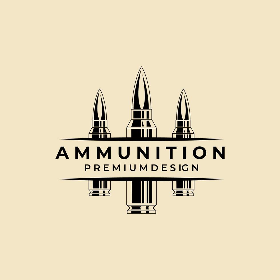 ammunition  icon logo vintage vector symbol illustration design