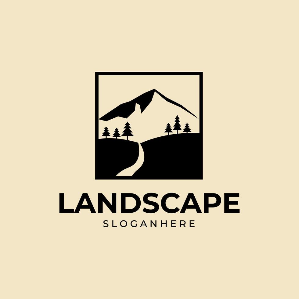 Landscape logo design illustration vector template