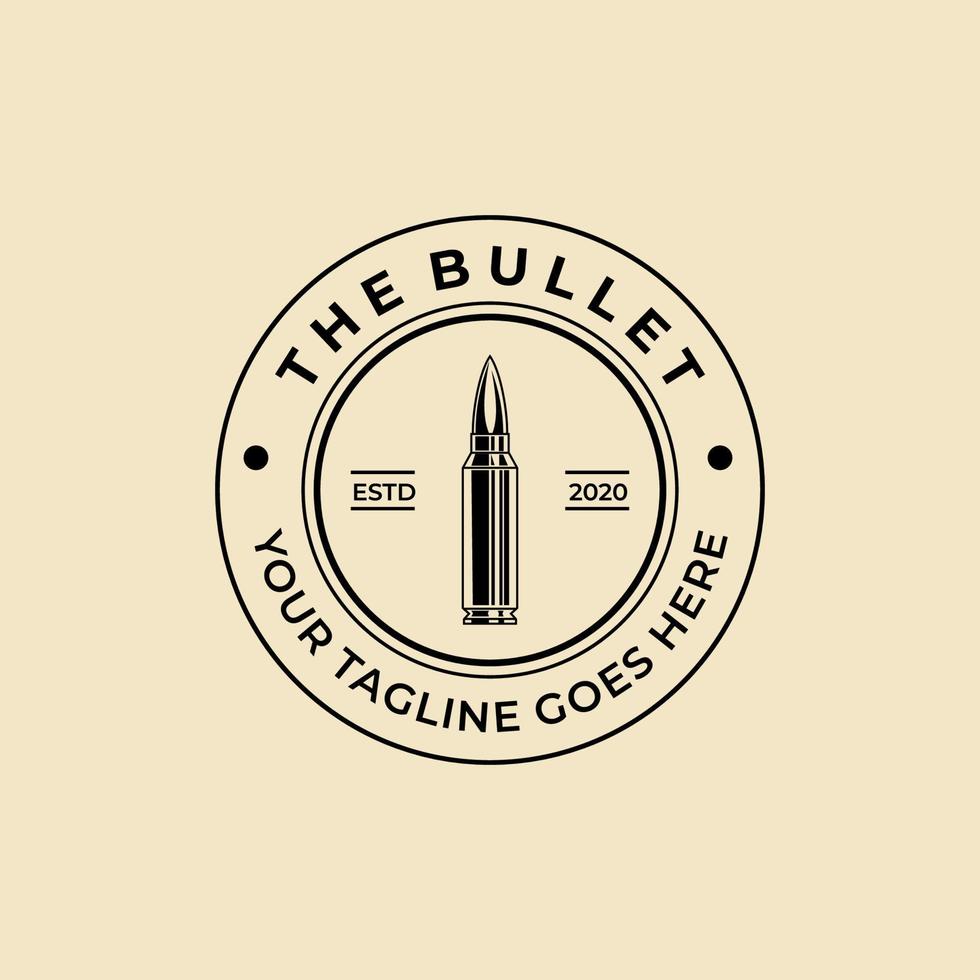 bullets emblem vintage logo vector illustration design