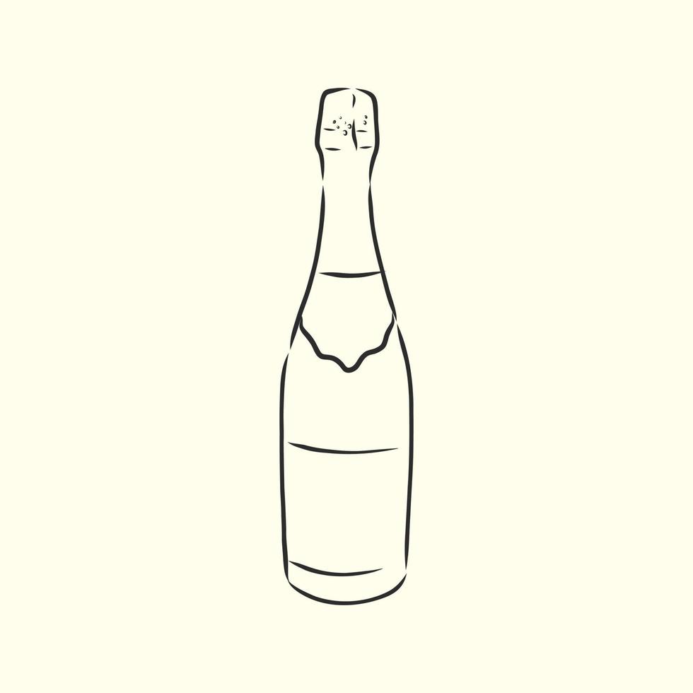 bosquejo del vector de champán
