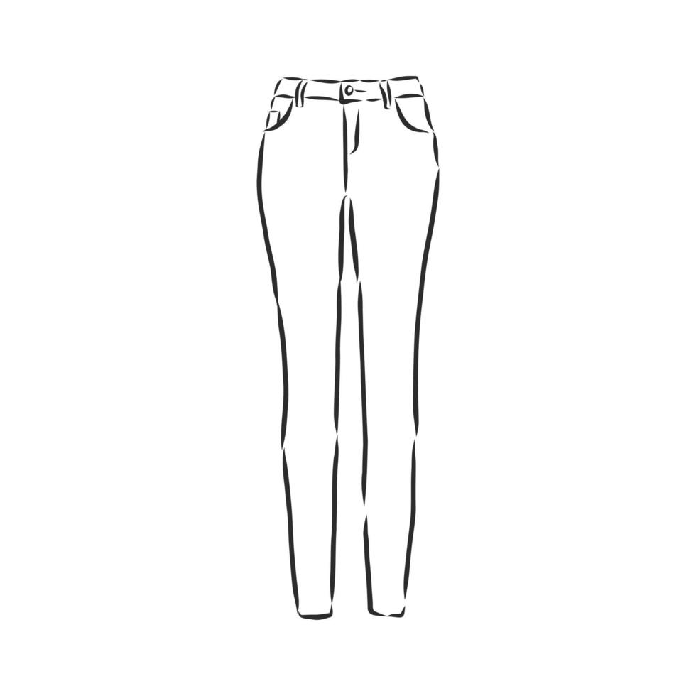 dibujo vectorial de pantalones vector