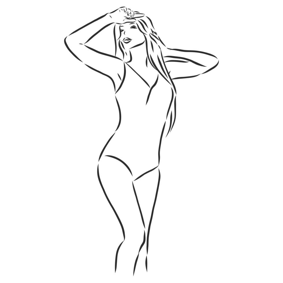 swimsuit vector sketch