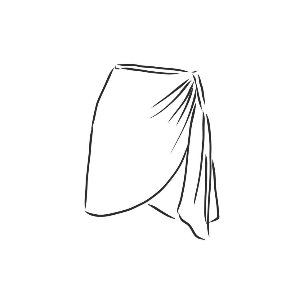 bosquejo del vector de la falda