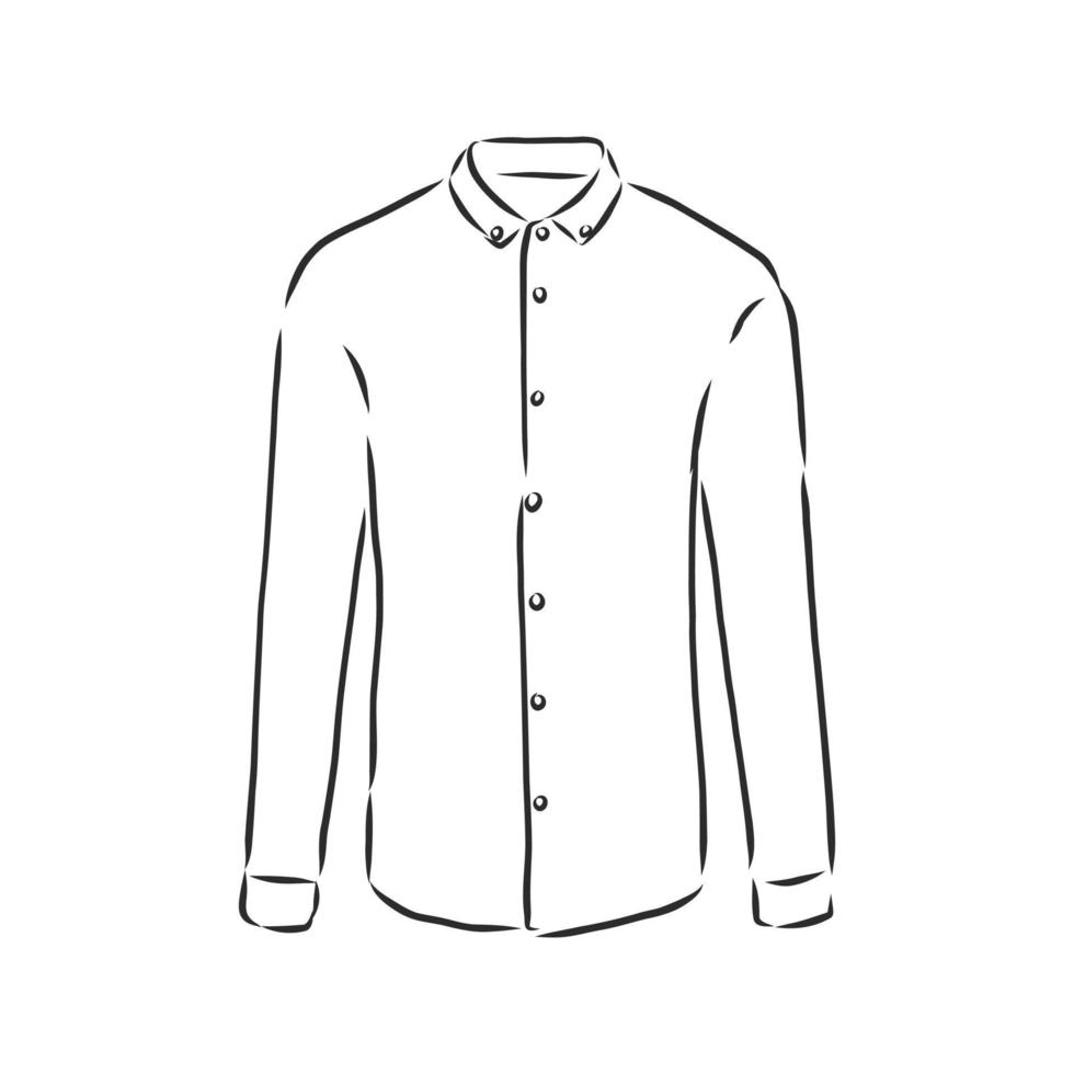 dibujo de vector de blusa de camisa