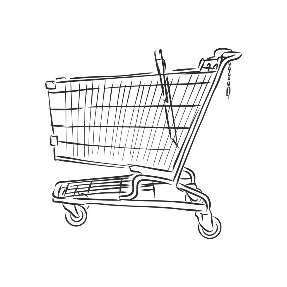 shopping cart vector sketch