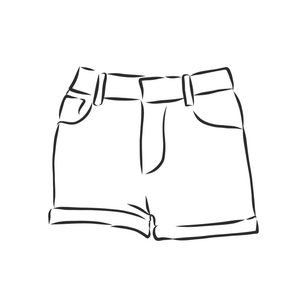 shorts vector sketch