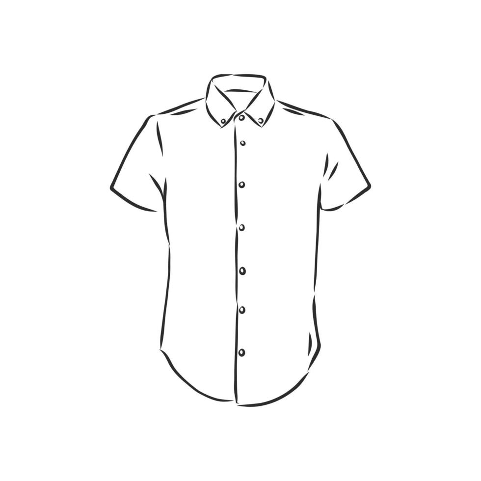 dibujo de vector de blusa de camisa