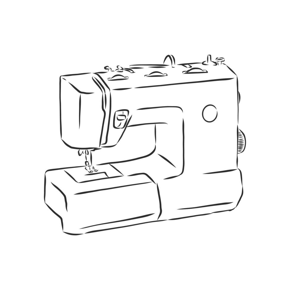 sewing machine vector sketch