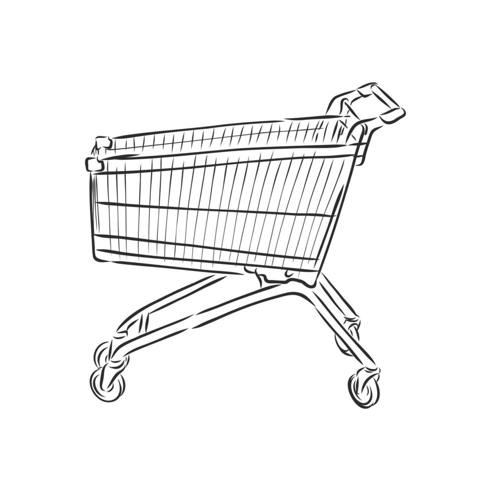 shopping cart vector sketch