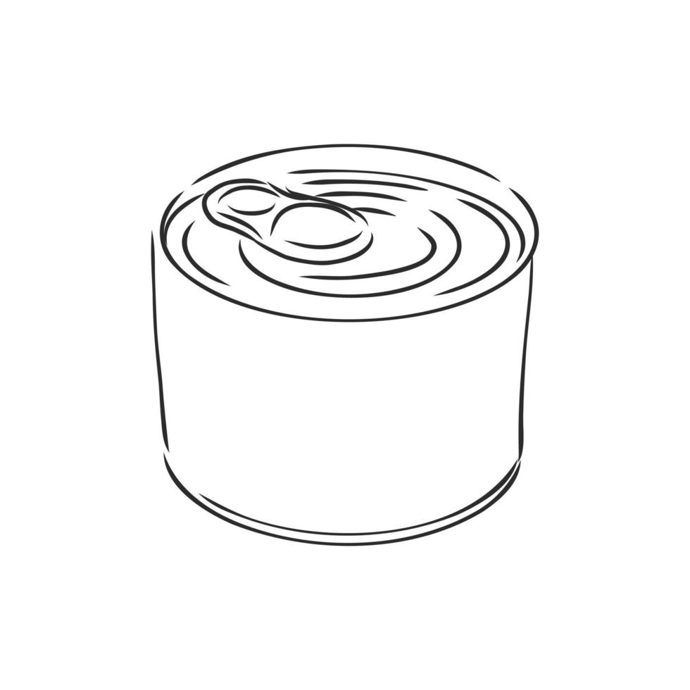 tin can vector sketch
