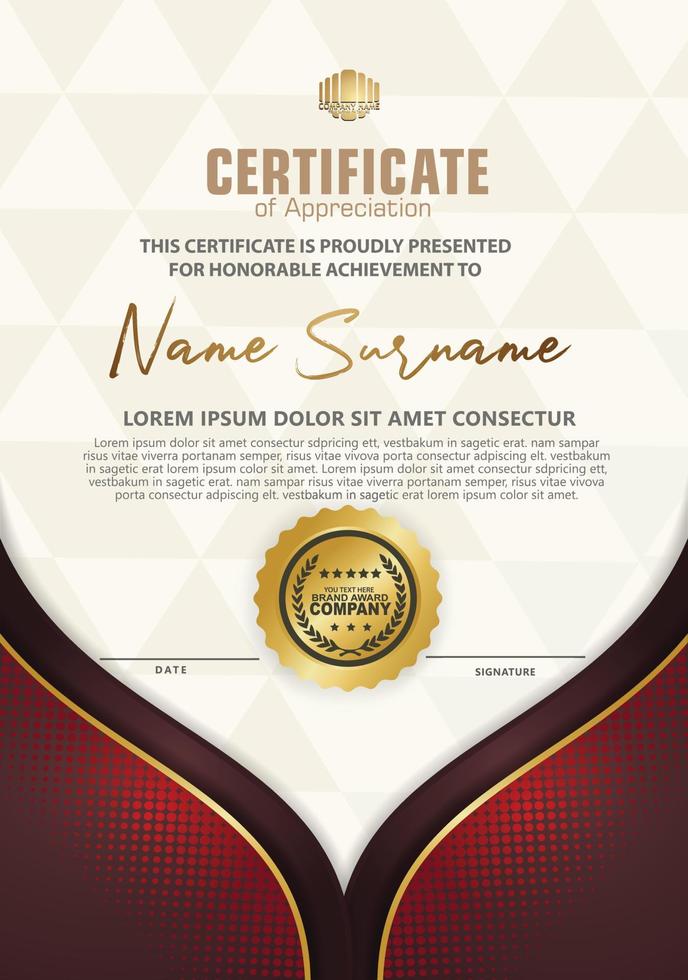 certificate template with luxury and elegant texture pattern background ...