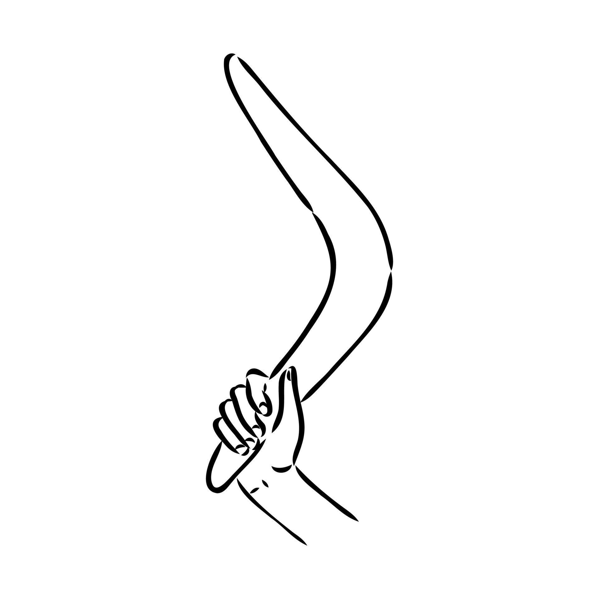 boomerang vector sketch 8686199 Vector Art at Vecteezy