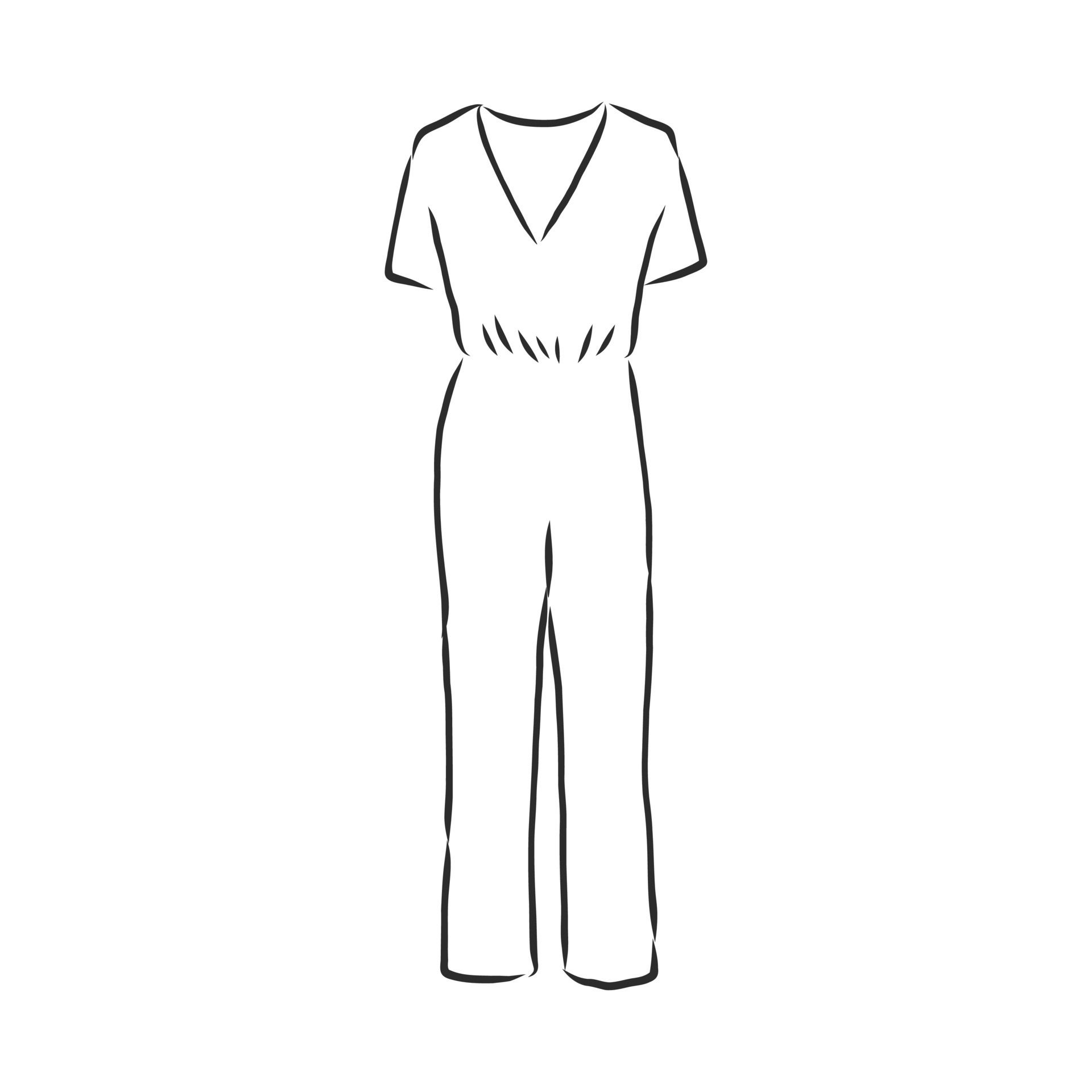 jumpsuit vector sketch 8686282 Vector Art at Vecteezy