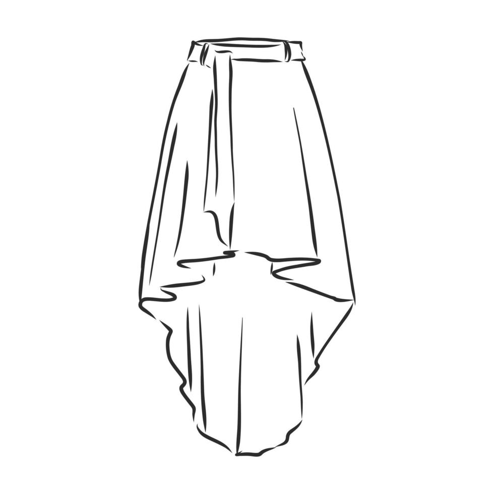 bosquejo del vector de la falda