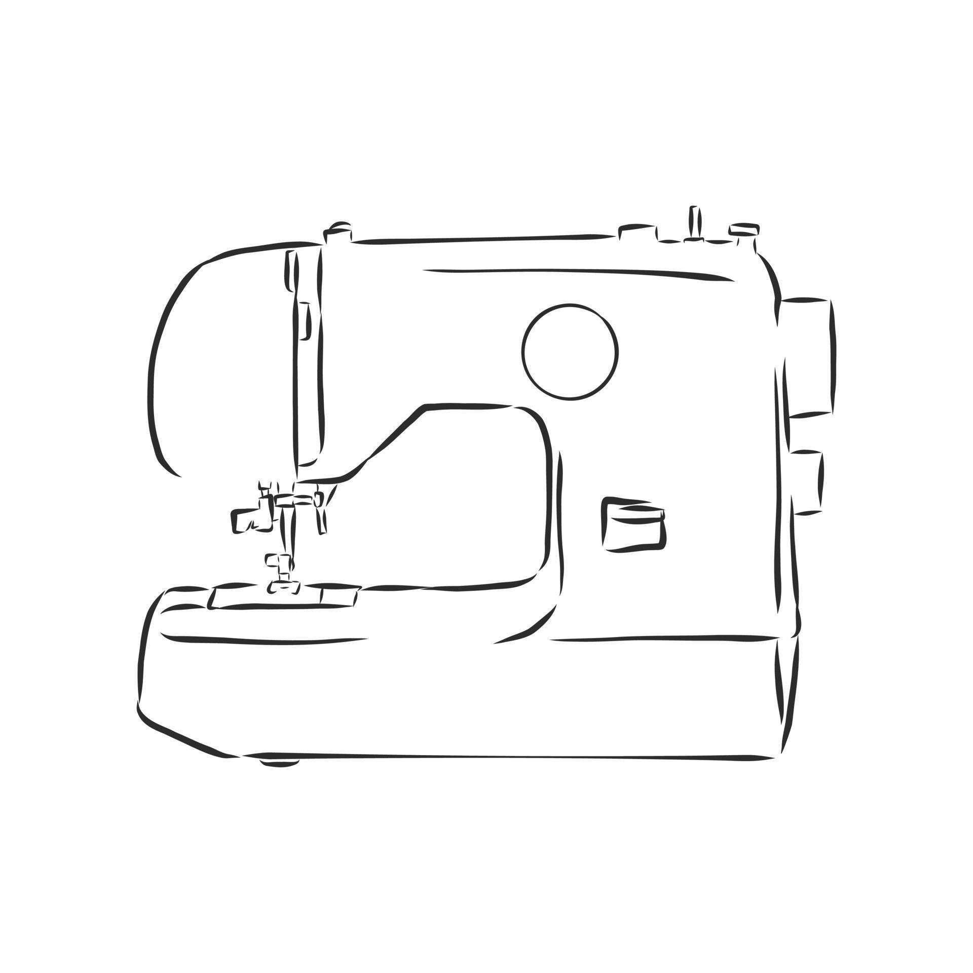 sewing machine vector sketch 8686295 Vector Art at Vecteezy