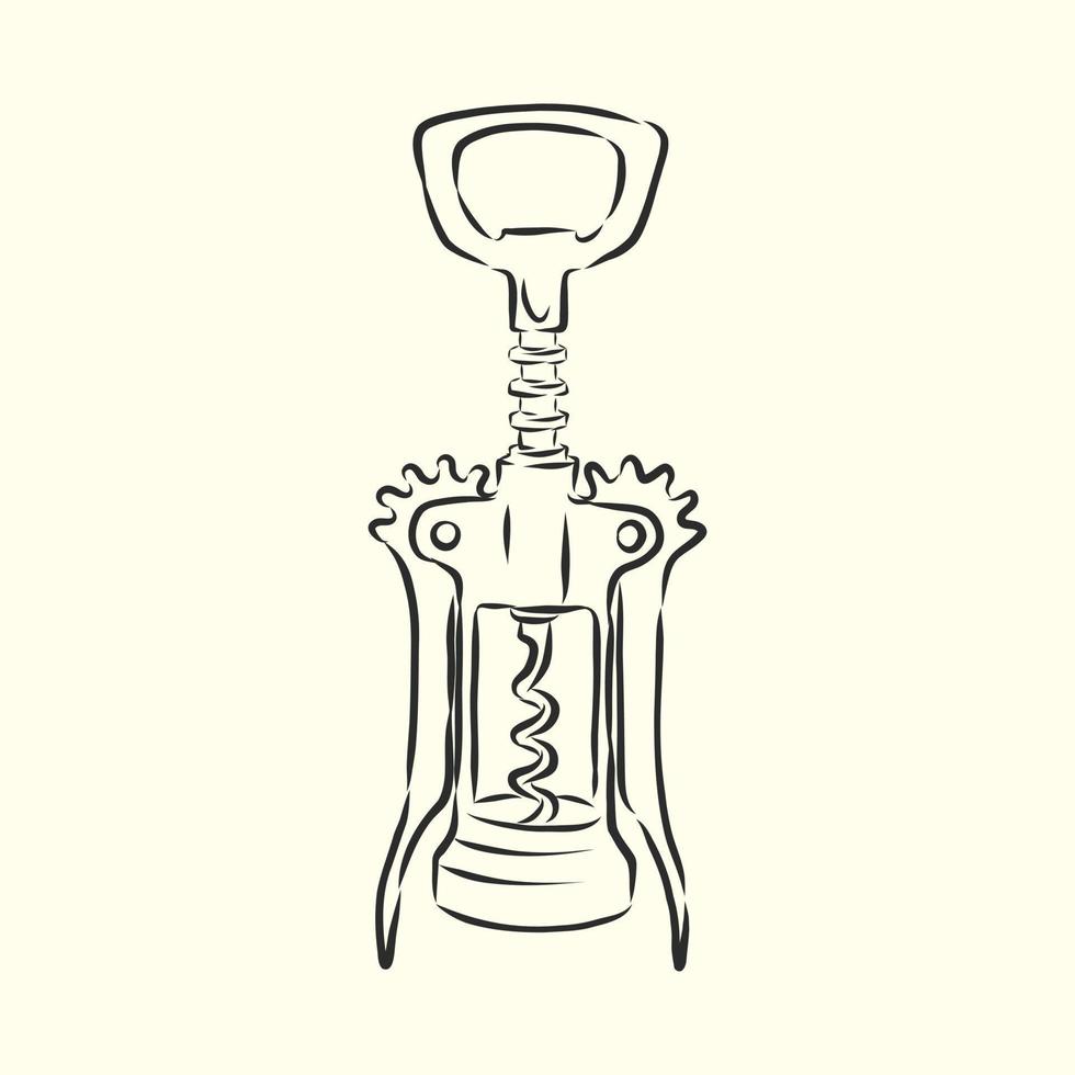 corkscrew vector sketch